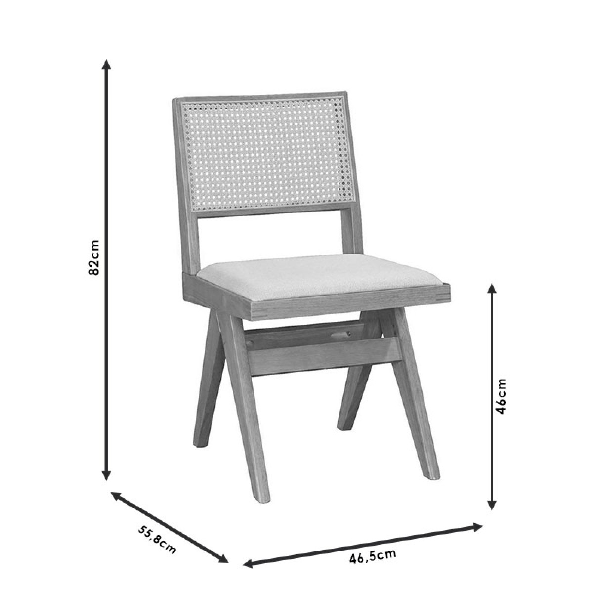 Καρέκλα Winslow pakoworld ξύλο rubberwood ανοικτό καρυδί-pvc rattan φυσικό-ύφασμα γκρι Καρέκλα Winslow pakoworld ξύλο rubberwood ανοικτό καρυδί-pvc rattan φυσικό-ύφασμα γκρι