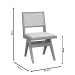 Καρέκλα Winslow pakoworld ξύλο rubberwood ανοικτό καρυδί-pvc rattan φυσικό-ύφασμα γκρι Καρέκλα Winslow pakoworld ξύλο rubberwood ανοικτό καρυδί-pvc rattan φυσικό-ύφασμα γκρι