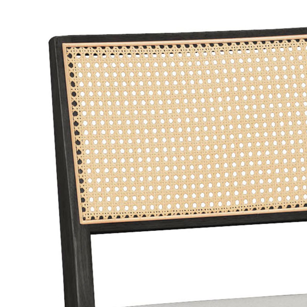 Καρέκλα Winslow pakoworld ξύλο rubberwood μαύρο-pvc rattan φυσικό-ύφασμα γκρι Καρέκλα Winslow pakoworld ξύλο rubberwood μαύρο-pvc rattan φυσικό-ύφασμα γκρι