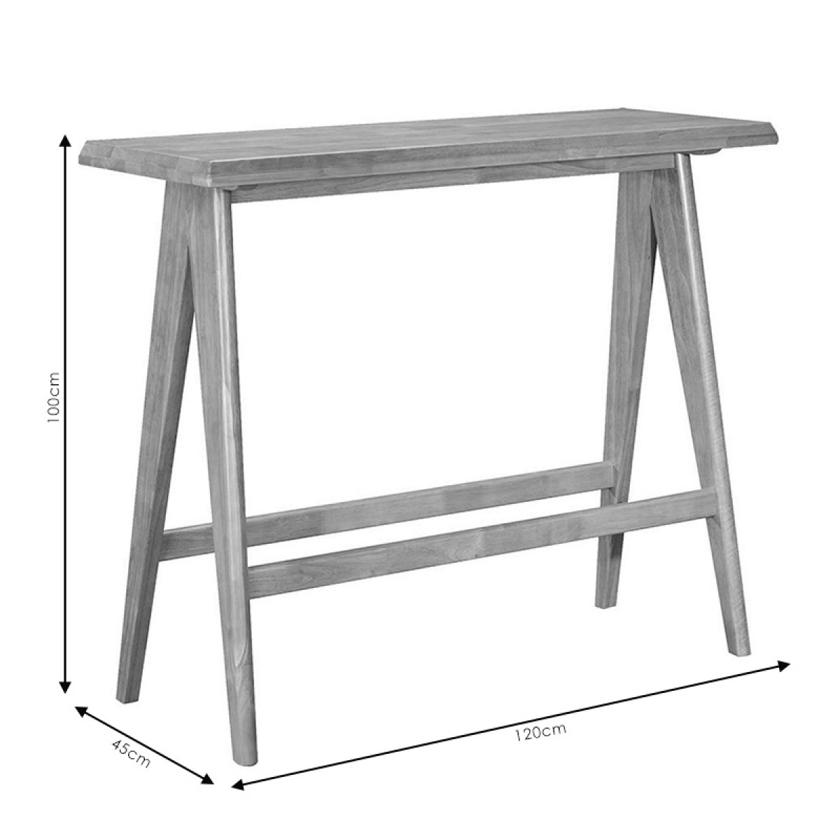 Τραπέζι Bar Winslow pakoworld ξύλο rubberwood ανοικτό καρυδί 120x45x100εκ Τραπέζι Bar Winslow pakoworld ξύλο rubberwood ανοικτό καρυδί 120x45x100εκ