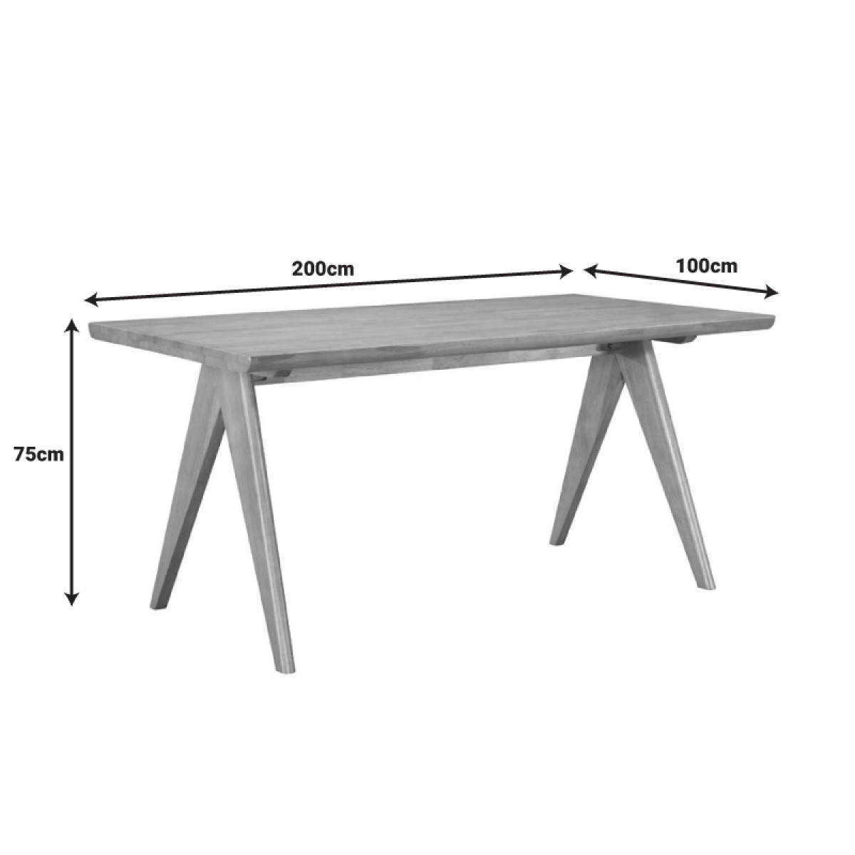 Τραπέζι Winslow pakoworld ξύλο rubberwood σε ανοιχτό καρυδί χρώμα 200x100x75εκ Τραπέζι Winslow pakoworld ξύλο rubberwood σε ανοιχτό καρυδί χρώμα 200x100x75εκ