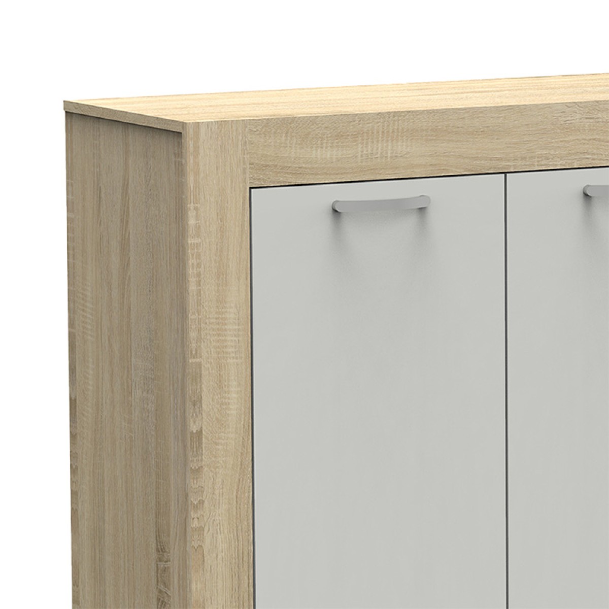 Μπουφές Haven pakoworld sonoma-λευκό 180x40x80εκ Μπουφές Haven pakoworld sonoma-λευκό 180x40x80εκ