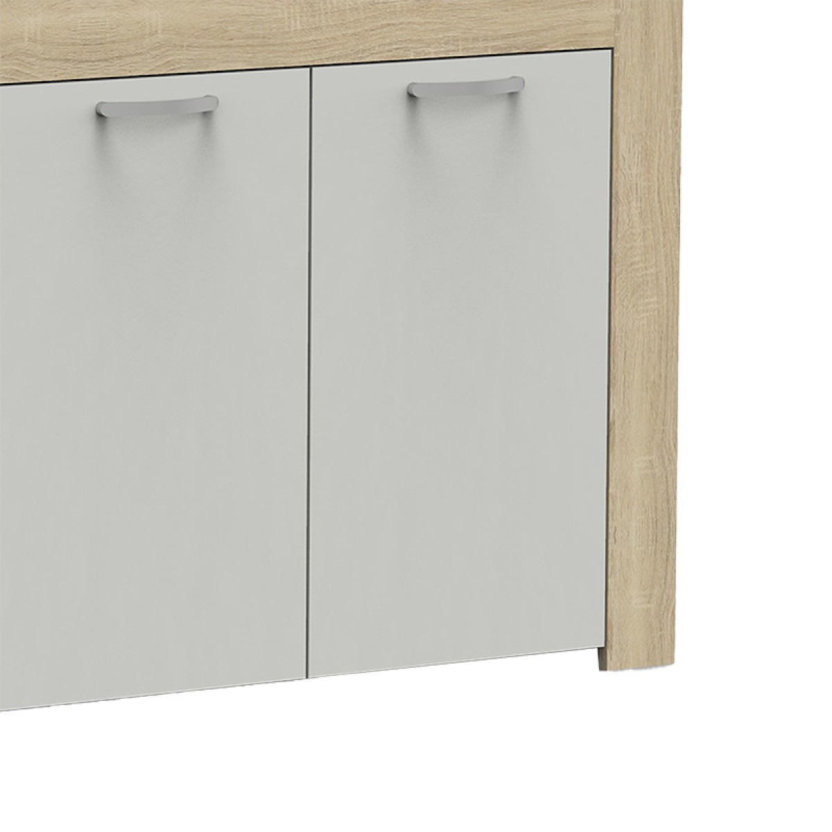 Μπουφές Haven pakoworld sonoma-λευκό 180x40x80εκ Μπουφές Haven pakoworld sonoma-λευκό 180x40x80εκ