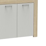 Μπουφές Haven pakoworld sonoma-λευκό 180x40x80εκ Μπουφές Haven pakoworld sonoma-λευκό 180x40x80εκ
