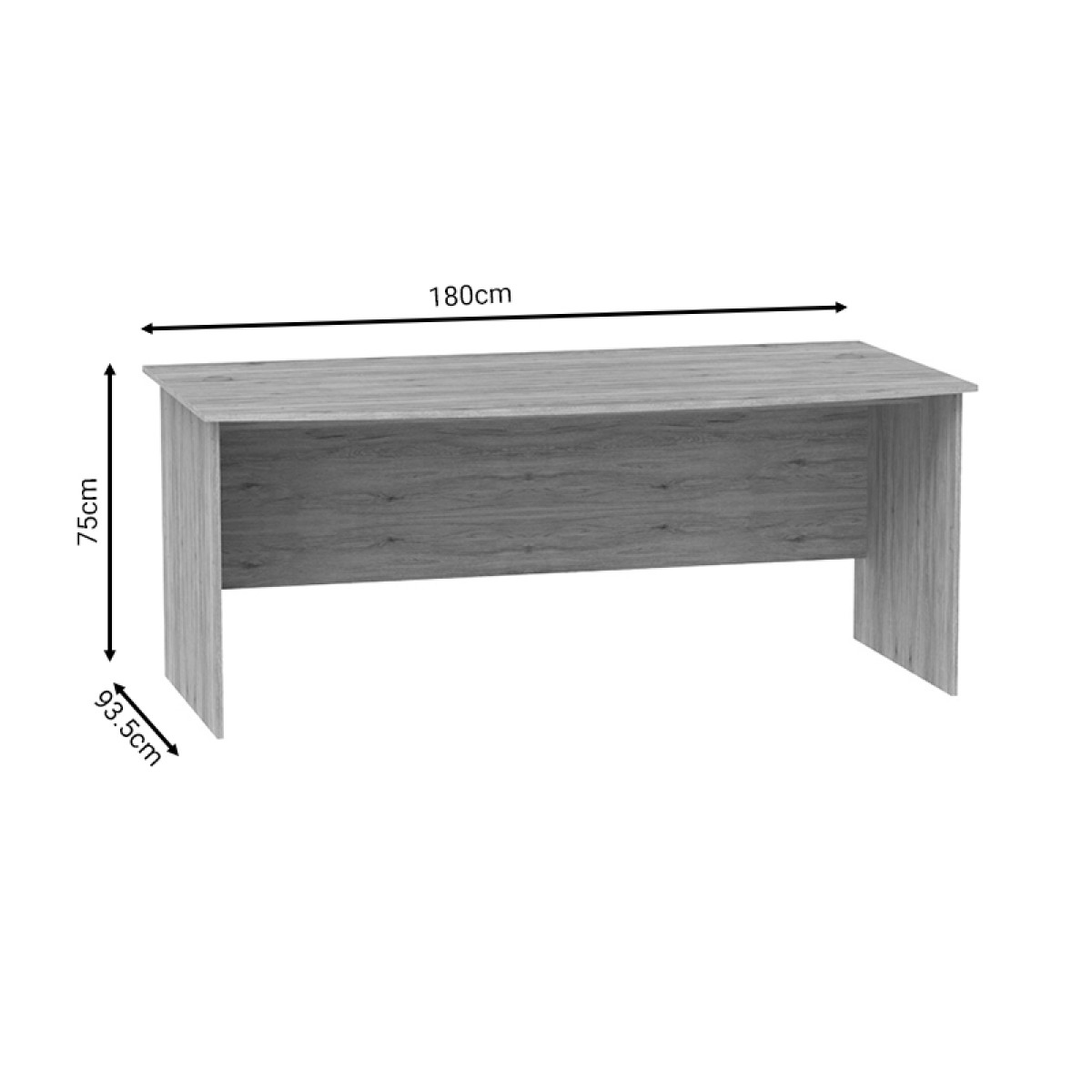 Γραφείο εργασίας Anze pakoworld φυσικό μελαμίνης 180x93.5x75εκ Γραφείο εργασίας Anze pakoworld φυσικό μελαμίνης 180x93.5x75εκ