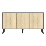Μπουφές Billie pakoworld ανθρακί-sonoma 149x40x77εκ