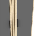 Παπουτσοθήκη-ντουλάπι Shoby pakoworld ανθρακί-sonoma 70.5x30x91εκ
