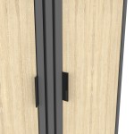 Παπουτσοθήκη-ντουλάπι Shoby pakoworld sonoma-ανθρακί 70.5x30x91εκ