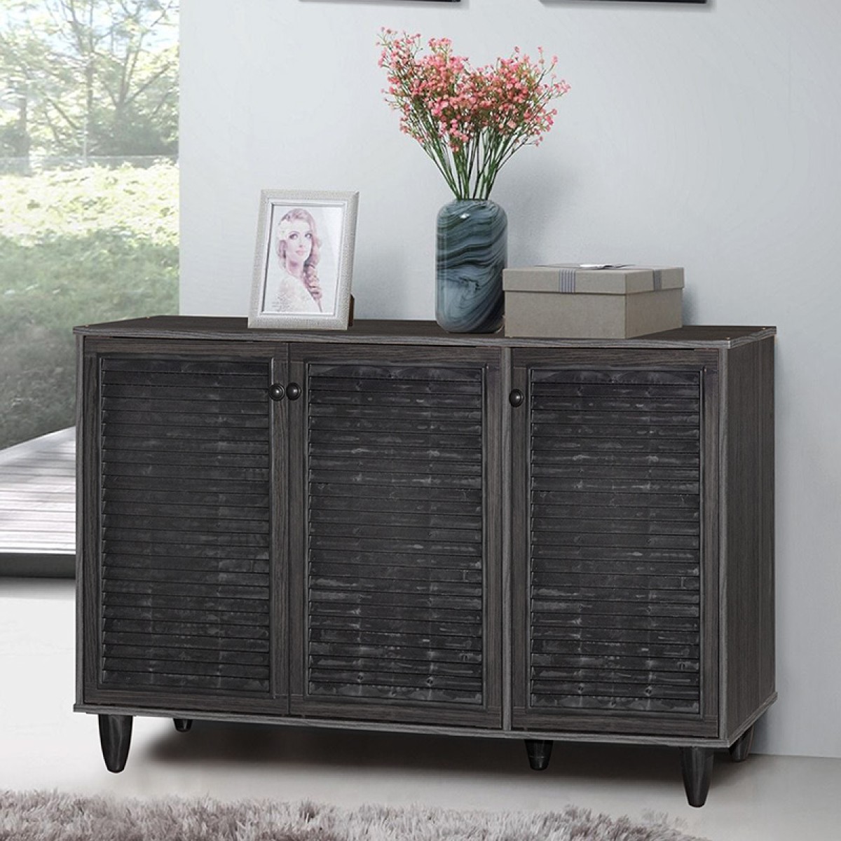 Παπουτσοθήκη-ντουλάπι Ronan pakoworld χρώμα wenge 105x35x66εκ Παπουτσοθήκη-ντουλάπι Ronan pakoworld χρώμα wenge 105x35x66εκ