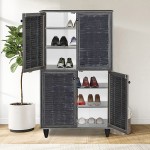 Παπουτσοθήκη-ντουλάπι Ronan pakoworld χρώμα wenge 70.5x35x122εκ Παπουτσοθήκη-ντουλάπι Ronan pakoworld χρώμα wenge 70.5x35x122εκ