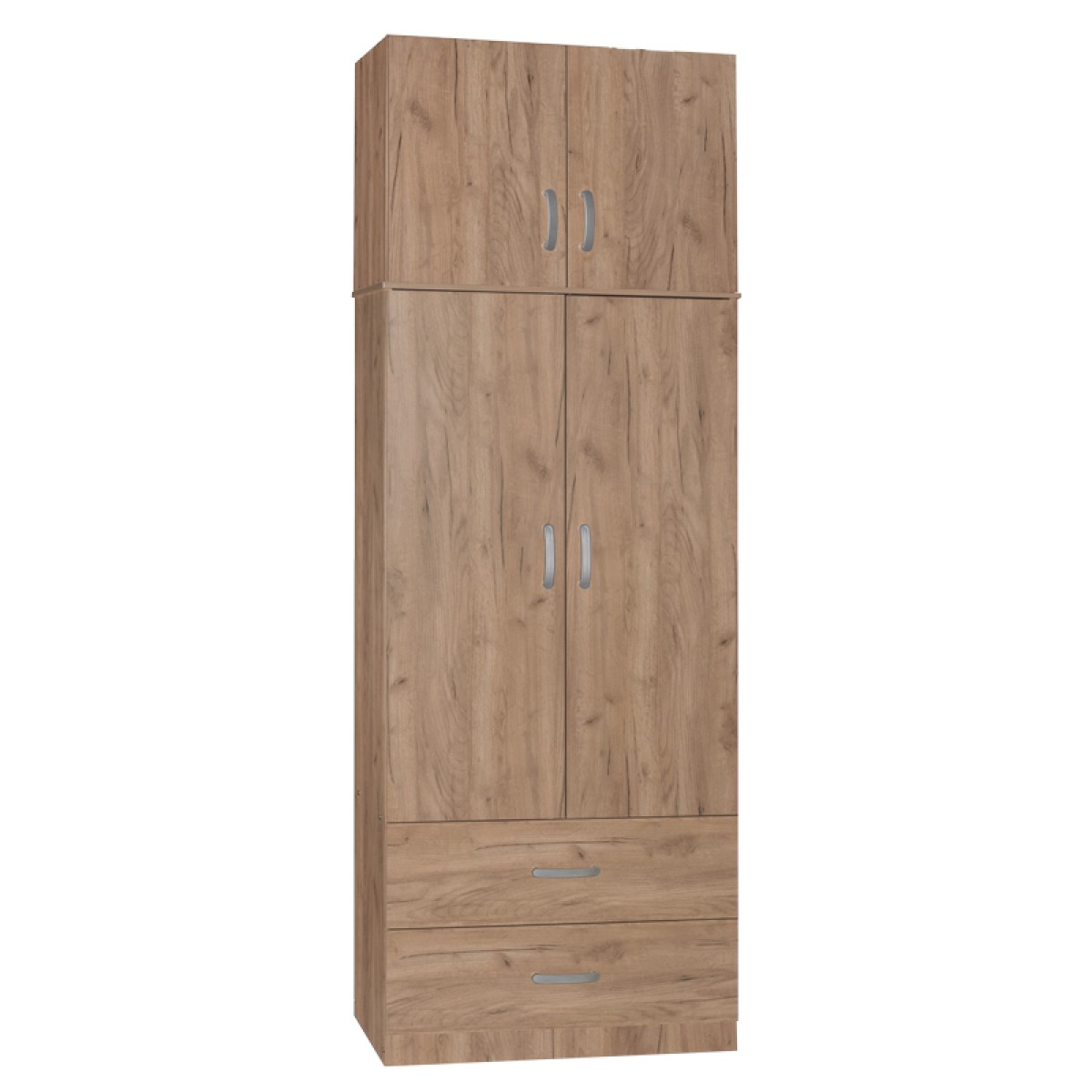 Ντουλάπα δίφυλλη και πατάρι Zelia pakoworld φυσικό 79x42x240εκ. Ντουλάπα δίφυλλη και πατάρι Zelia pakoworld φυσικό 79x42x240εκ.