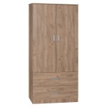 Ντουλάπα δίφυλλη και πατάρι Zelia pakoworld φυσικό 79x42x240εκ. Ντουλάπα δίφυλλη και πατάρι Zelia pakoworld φυσικό 79x42x240εκ.