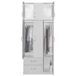 Ντουλάπα τρίφυλλη και πατάρι Zelia pakoworld λευκό 90x42x240εκ. Ντουλάπα τρίφυλλη και πατάρι Zelia pakoworld λευκό 90x42x240εκ.