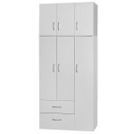 Ντουλάπα τρίφυλλη και πατάρι Zelia pakoworld λευκό 90x42x240εκ. Ντουλάπα τρίφυλλη και πατάρι Zelia pakoworld λευκό 90x42x240εκ.