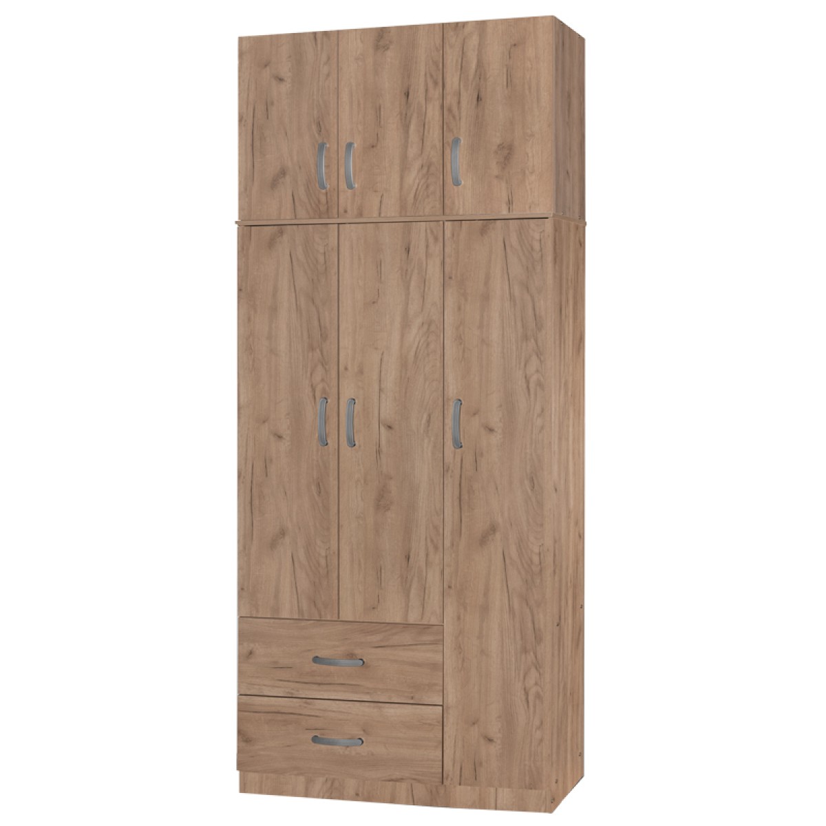 Ντουλάπα τρίφυλλη και πατάρι Zelia pakoworld φυσικό 90x42x240εκ. Ντουλάπα τρίφυλλη και πατάρι Zelia pakoworld φυσικό 90x42x240εκ.