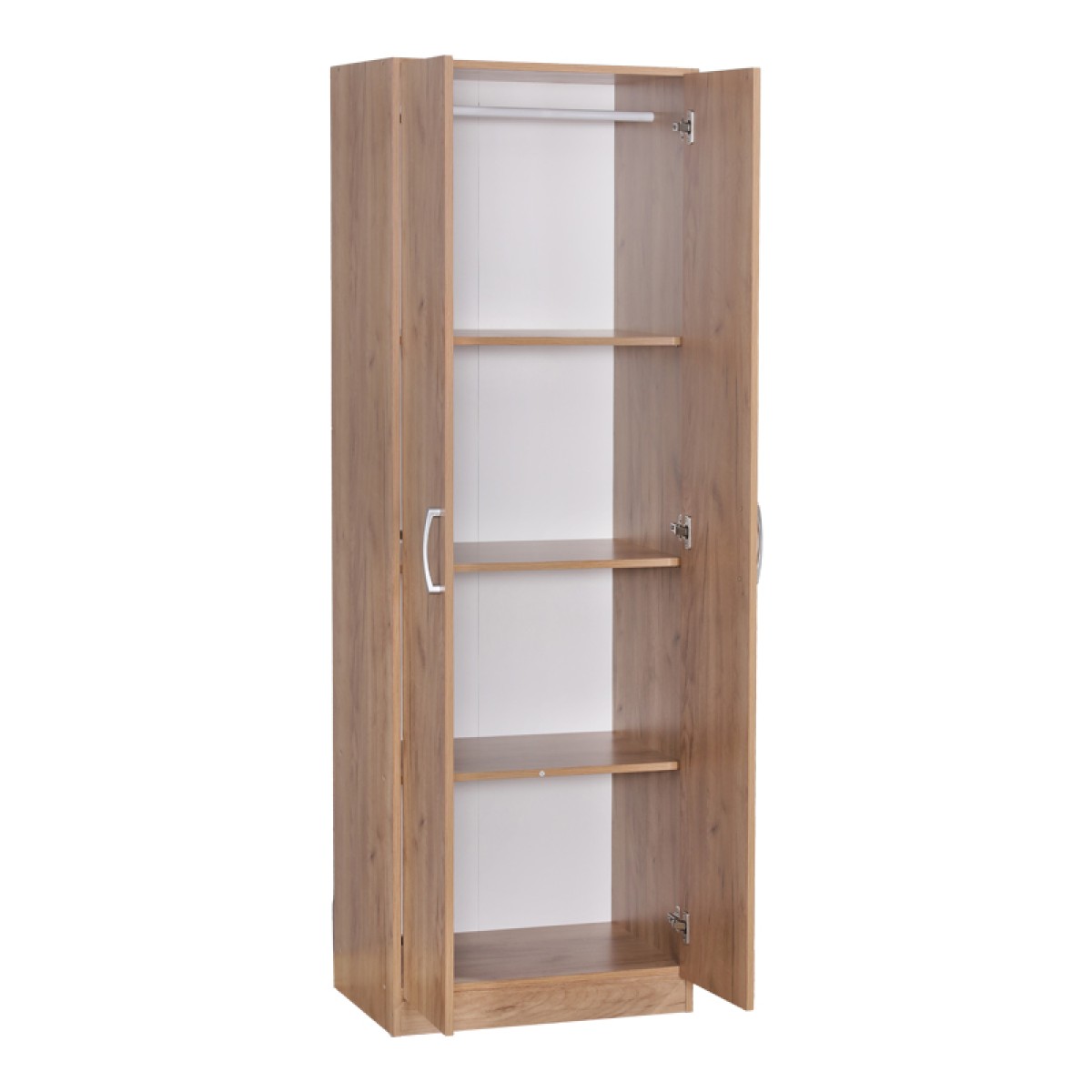 Ντουλάπα Jonar pakoworld δίφυλλη oak μελαμίνης 60x42x180εκ Ντουλάπα Jonar pakoworld δίφυλλη oak μελαμίνης 60x42x180εκ
