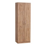 Ντουλάπα Jonar pakoworld δίφυλλη oak μελαμίνης 60x42x180εκ Ντουλάπα Jonar pakoworld δίφυλλη oak μελαμίνης 60x42x180εκ