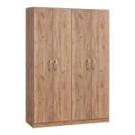 Ντουλάπα ρούχων τετράφυλλη Jonar I pakoworld χρώμα oak 120x42x180εκ Ντουλάπα ρούχων τετράφυλλη Jonar I pakoworld χρώμα oak 120x42x180εκ