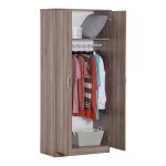 Ντουλάπα ρούχων δίφυλλη Zelia pakoworld σε sonoma-oak απόχρωση 79x42x180εκ Ντουλάπα ρούχων δίφυλλη Zelia pakoworld σε sonoma-oak απόχρωση 79x42x180εκ