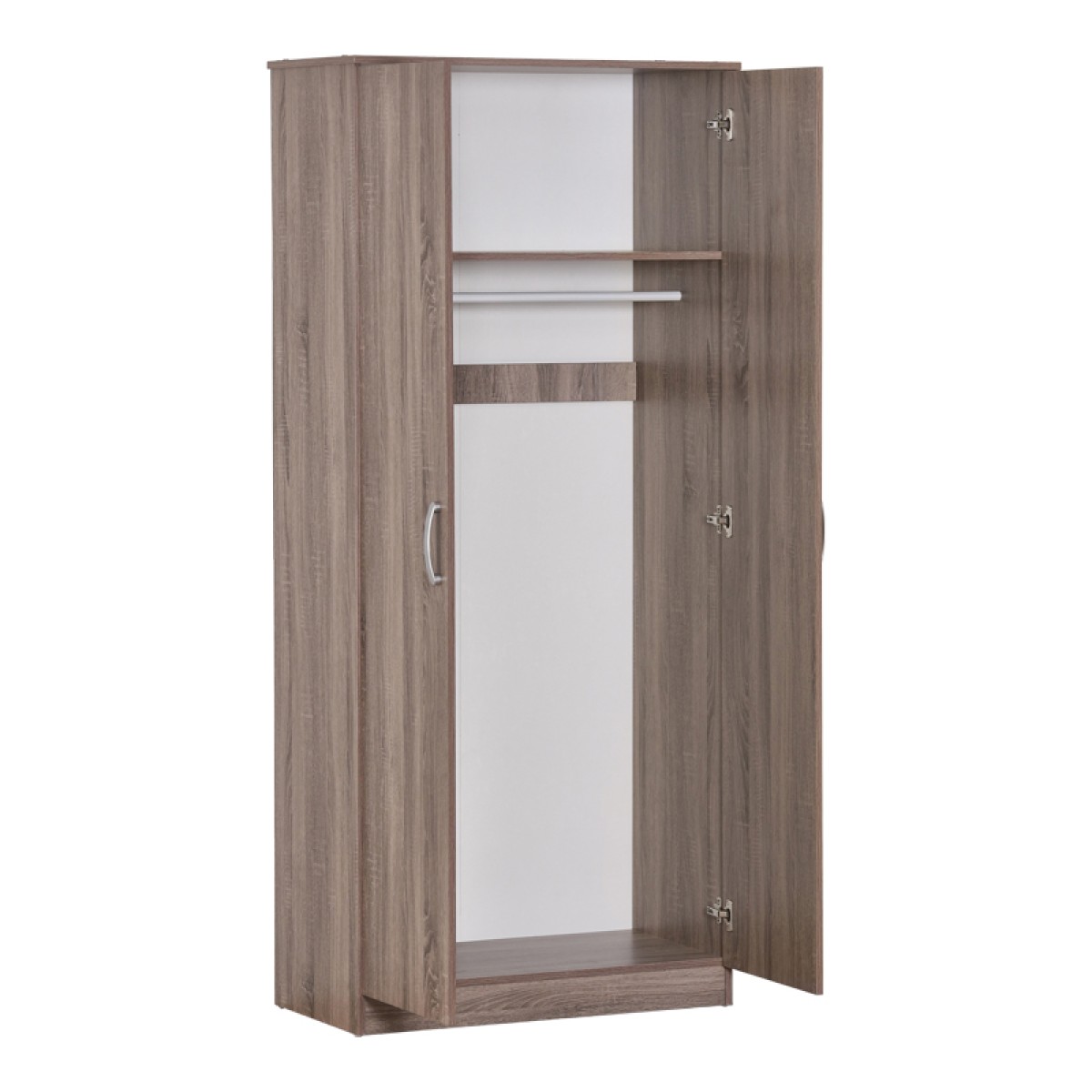Ντουλάπα ρούχων δίφυλλη Zelia pakoworld σε sonoma-oak απόχρωση 79x42x180εκ Ντουλάπα ρούχων δίφυλλη Zelia pakoworld σε sonoma-oak απόχρωση 79x42x180εκ