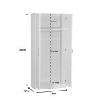 Ντουλάπα ρούχων δίφυλλη Zelia pakoworld σε sonoma-oak απόχρωση 79x42x180εκ Ντουλάπα ρούχων δίφυλλη Zelia pakoworld σε sonoma-oak απόχρωση 79x42x180εκ