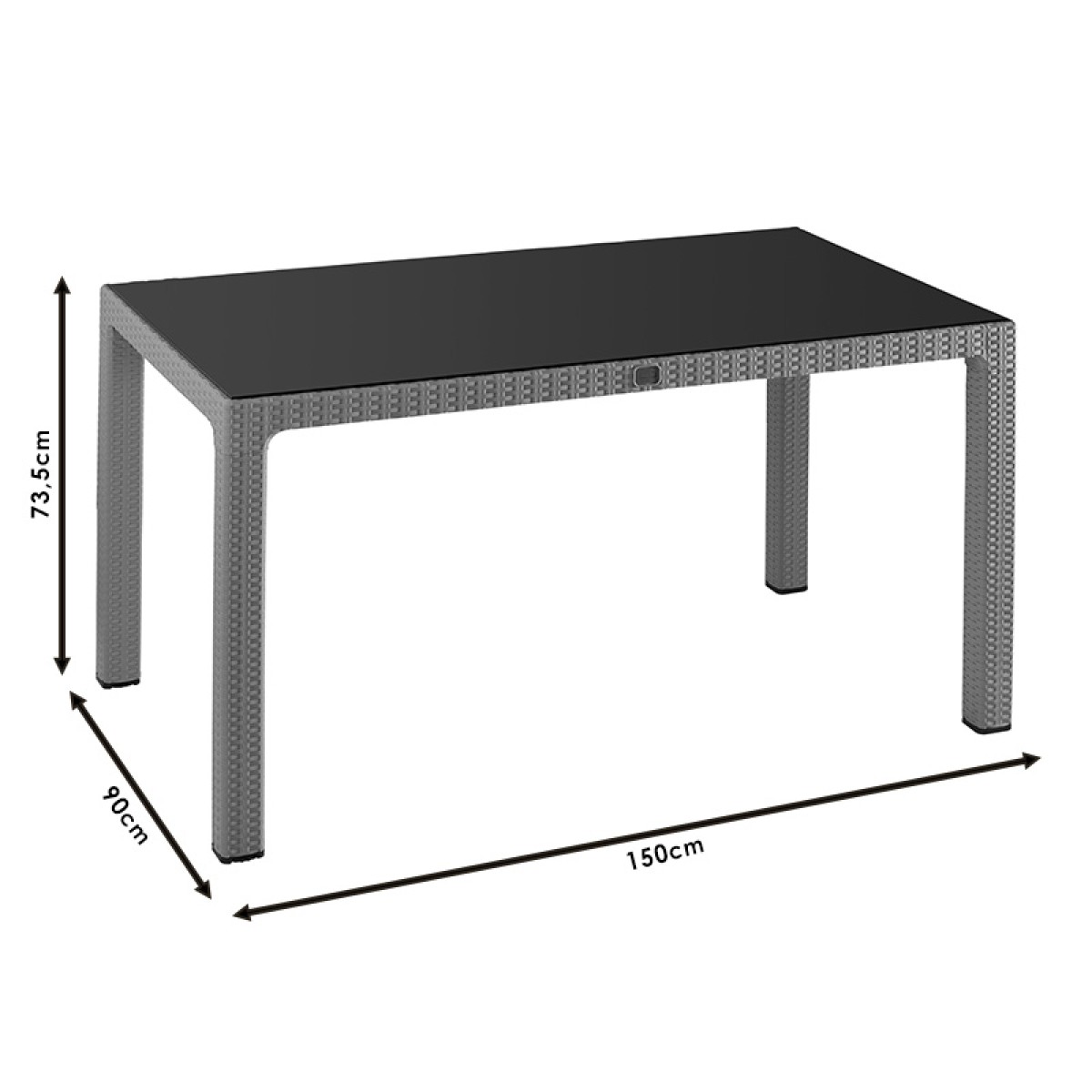 Τραπέζι Explore pakoworld με UV protection PP cappucino 150x90x73.5εκ Τραπέζι Explore pakoworld με UV protection PP cappucino 150x90x73.5εκ