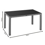 Τραπέζι Explore pakoworld με UV protection PP cappucino 150x90x73.5εκ Τραπέζι Explore pakoworld με UV protection PP cappucino 150x90x73.5εκ