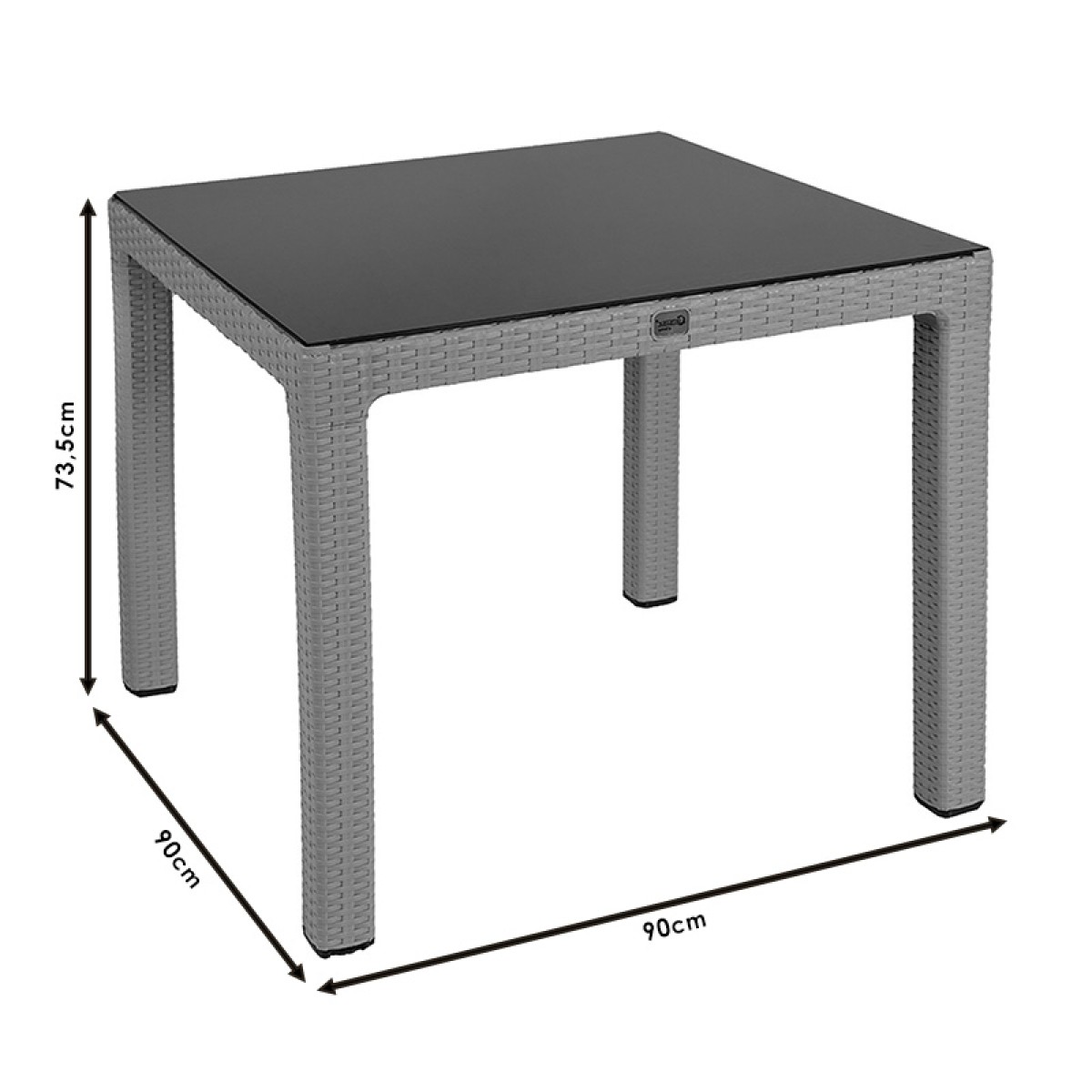 Τραπέζι Explore pakoworld με UV protection PP cappucino 90x90x73.5εκ Τραπέζι Explore pakoworld με UV protection PP cappucino 90x90x73.5εκ