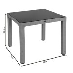 Τραπέζι Explore pakoworld με UV protection PP cappucino 90x90x73.5εκ Τραπέζι Explore pakoworld με UV protection PP cappucino 90x90x73.5εκ