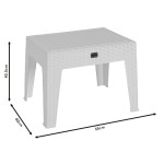 Τραπέζι Cosmic pakoworld PP ανθρακί 55x40x43.5εκ Τραπέζι Cosmic pakoworld PP ανθρακί 55x40x43.5εκ