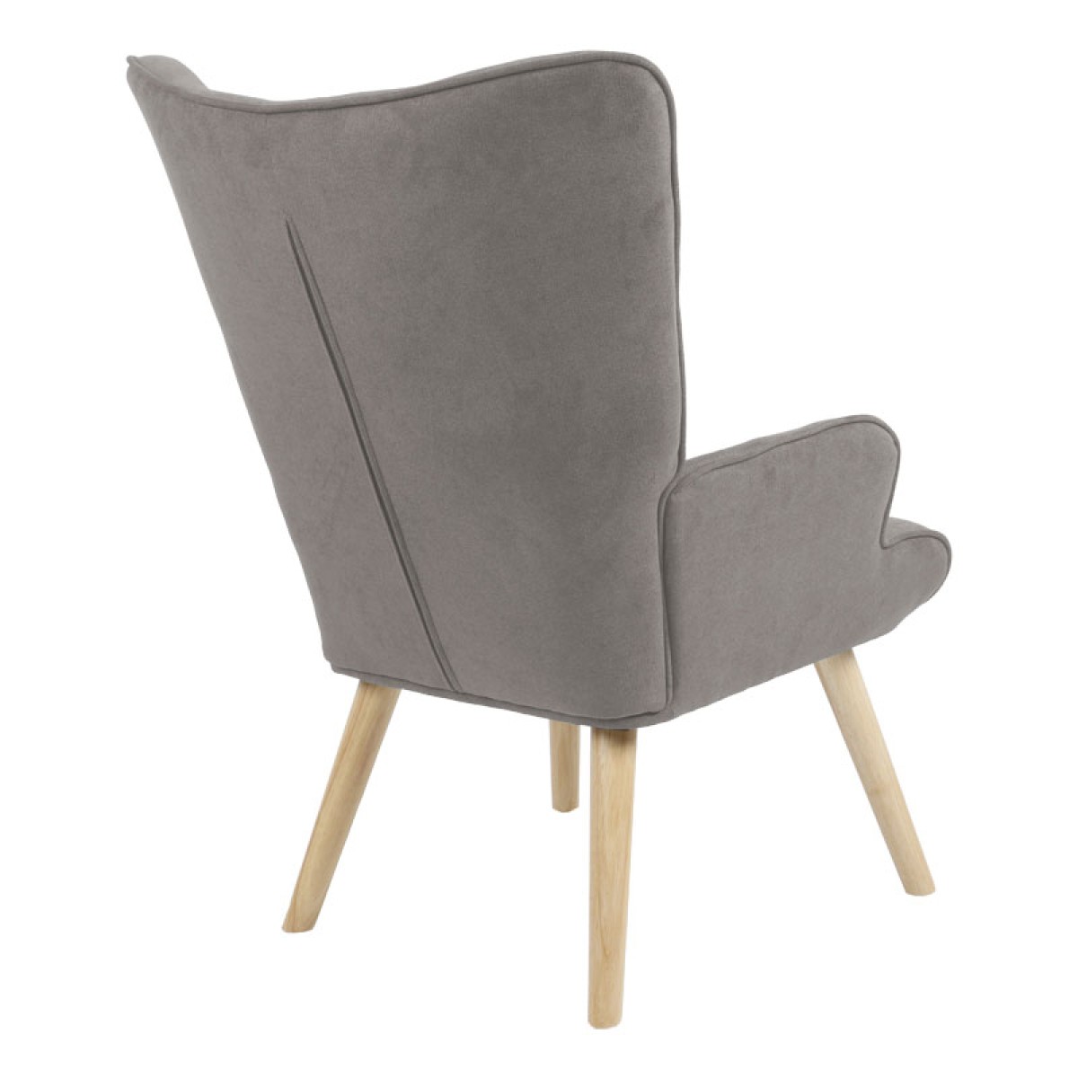 Πολυθρόνα Fluffy pakoworld ύφασμα γκρι-πόδι rubberwood φυσικό 75x69x96εκ Πολυθρόνα Fluffy pakoworld ύφασμα γκρι-πόδι rubberwood φυσικό 75x69x96εκ