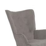Πολυθρόνα Fluffy pakoworld ύφασμα γκρι-πόδι rubberwood φυσικό 75x69x96εκ Πολυθρόνα Fluffy pakoworld ύφασμα γκρι-πόδι rubberwood φυσικό 75x69x96εκ