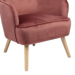 Μπερζέρα Byfon pakoworld σάπιο μήλο βελούδο-πόδι rubberwood σε φυσική απόχρωση 76x83x117εκ Μπερζέρα Byfon pakoworld σάπιο μήλο βελούδο-πόδι rubberwood σε φυσική απόχρωση 76x83x117εκ