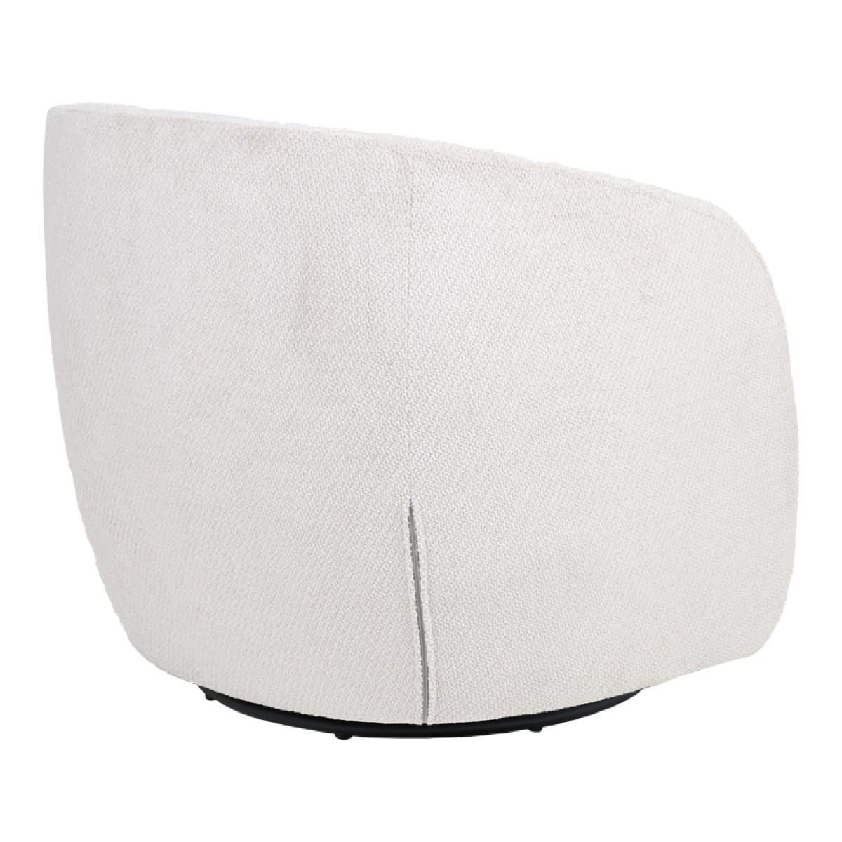 Πολυθρόνα Barrelo pakoworld περιστρεφόμενη με κρεμ ύφασμα 77x72x69εκ