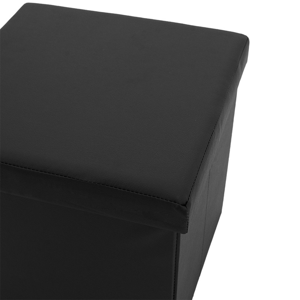 Σκαμπό-μπαούλο Crystal pakoworld pu μαύρο 38x38x38εκ Σκαμπό-μπαούλο Crystal pakoworld pu μαύρο 38x38x38εκ