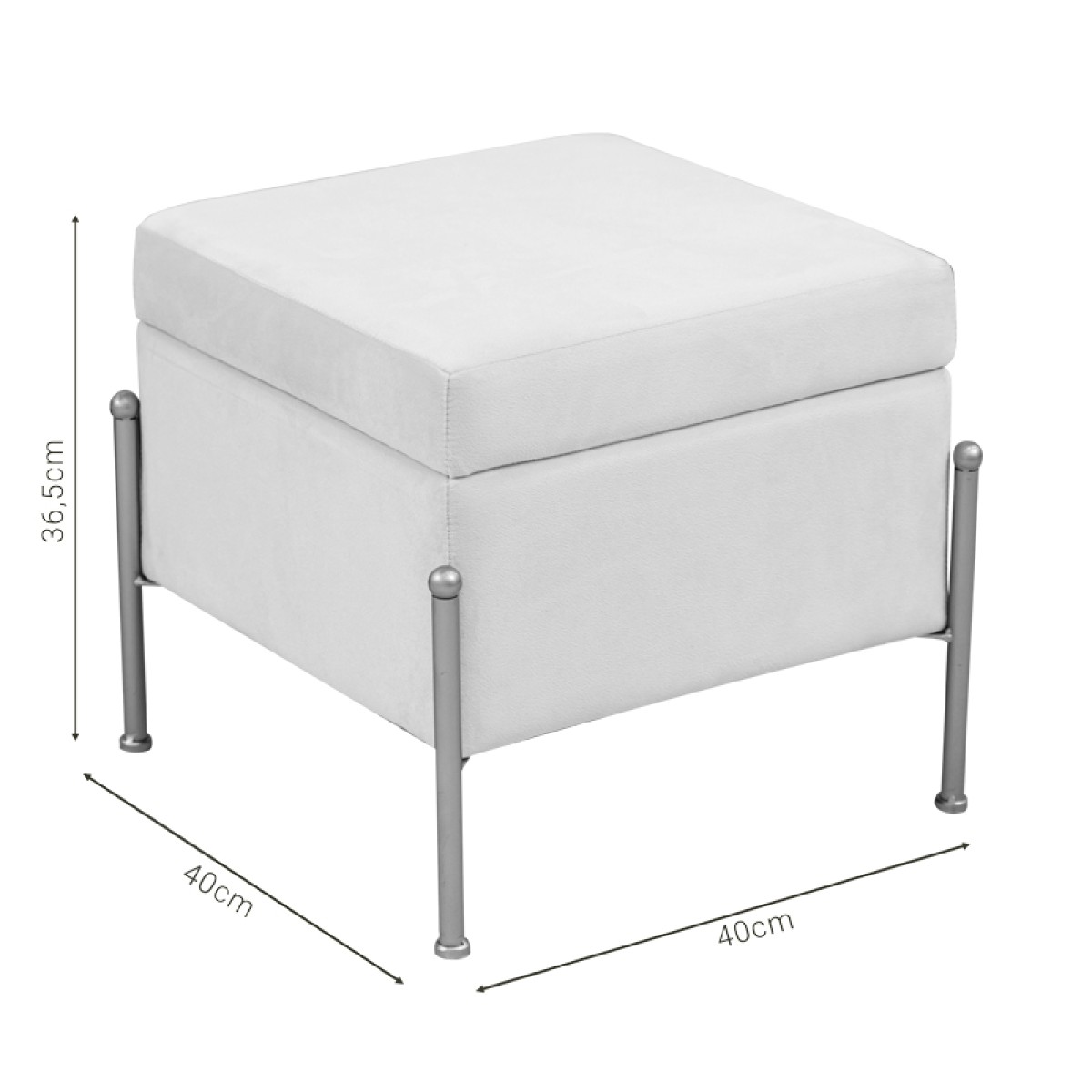 Σκαμπό-μπαούλο Panton pakoworld βελούδο κρεμ-χρυσό 40x40x36,5εκ Σκαμπό-μπαούλο Panton pakoworld βελούδο κρεμ-χρυσό 40x40x36,5εκ