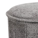 Σκαμπό-μπαούλο Trebia pakoworld γκρι ύφασμα 76x38x38εκ
