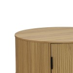 Τραπέζι σαλονιού Scandi pakoworld MDF σε φυσική απόχρωση Φ80x35.5εκ Τραπέζι σαλονιού Scandi pakoworld MDF σε φυσική απόχρωση Φ80x35.5εκ