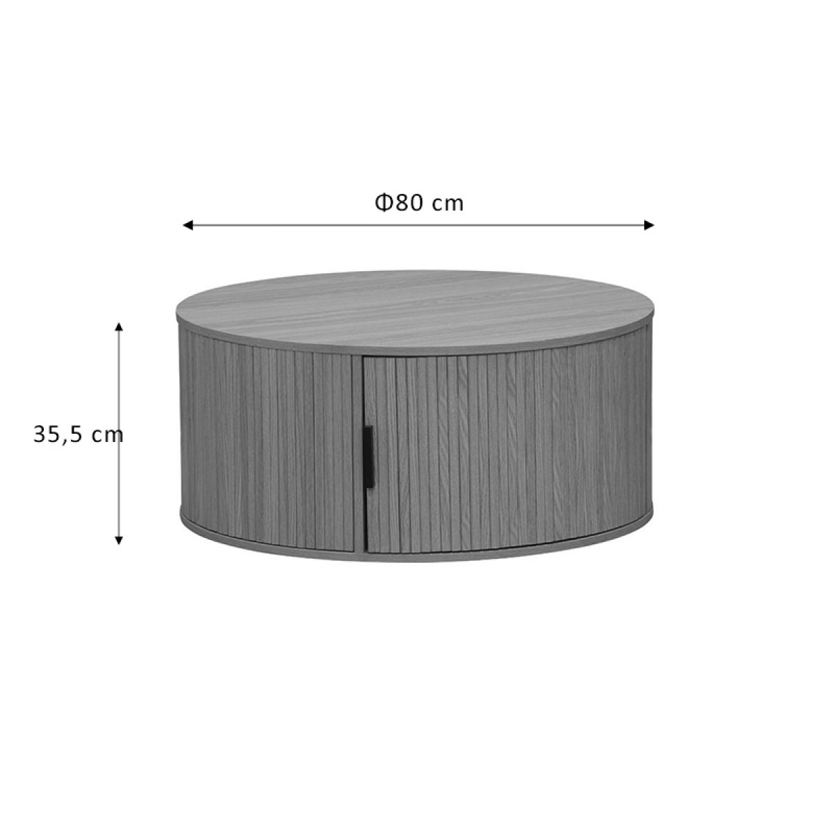 Τραπέζι σαλονιού Scandi pakoworld MDF σε φυσική απόχρωση Φ80x35.5εκ Τραπέζι σαλονιού Scandi pakoworld MDF σε φυσική απόχρωση Φ80x35.5εκ