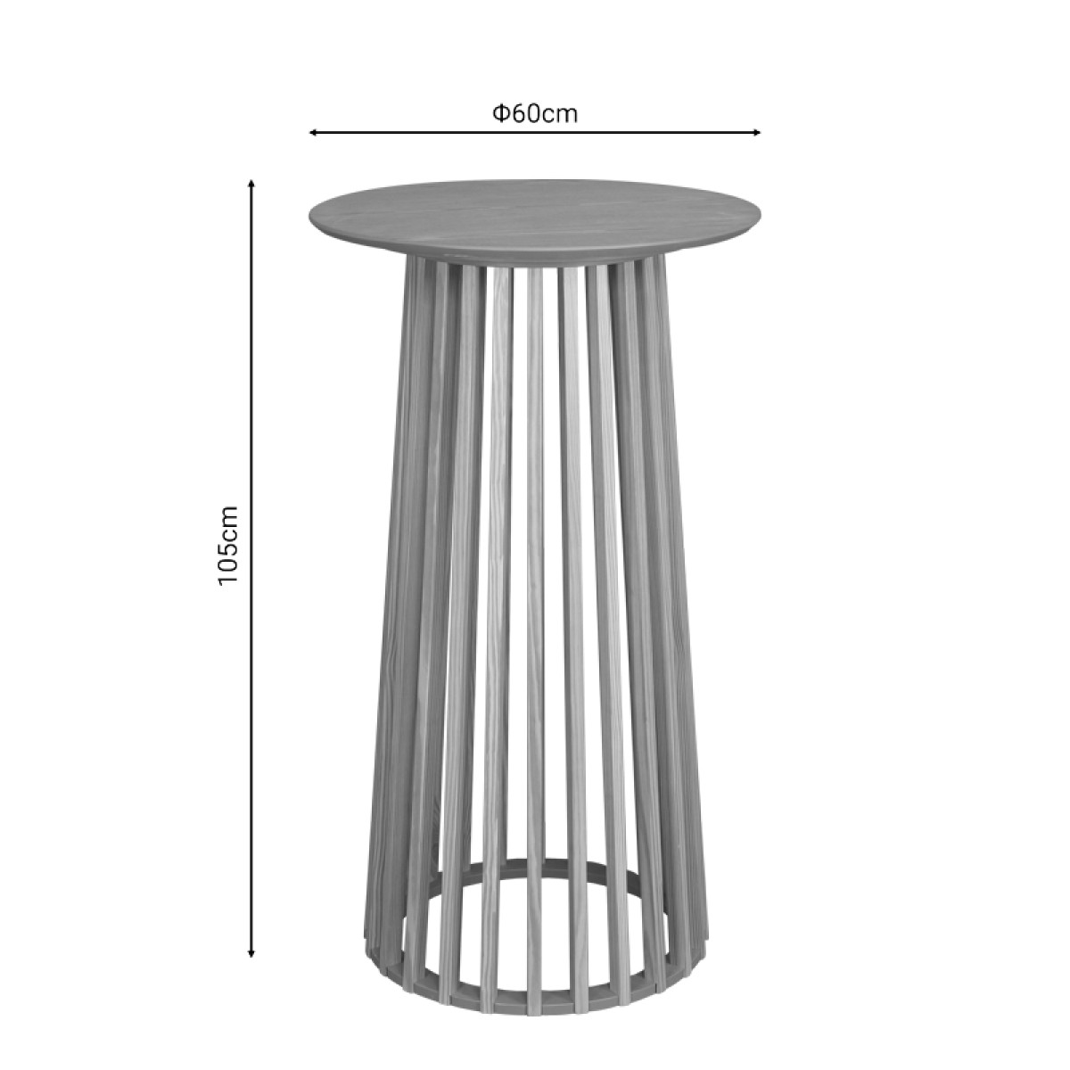 Τραπέζι μπαρ Domonic pakoworld mdf φυσικό Φ60x105εκ Τραπέζι μπαρ Domonic pakoworld mdf φυσικό Φ60x105εκ