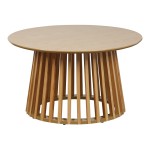 Τραπέζι σαλονιού Domonic pakoworld mdf/pw σε φυσική απόχρωση Φ80x45εκ Τραπέζι σαλονιού Domonic pakoworld mdf/pw σε φυσική απόχρωση Φ80x45εκ