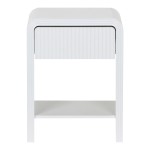 Κομοδίνο Zeplen pakoworld MDF σε λευκή απόχρωση 40x30x53εκ Κομοδίνο Zeplen pakoworld MDF σε λευκή απόχρωση 40x30x53εκ