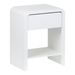 Κομοδίνο Zeplen pakoworld MDF σε λευκή απόχρωση 40x30x53εκ Κομοδίνο Zeplen pakoworld MDF σε λευκή απόχρωση 40x30x53εκ