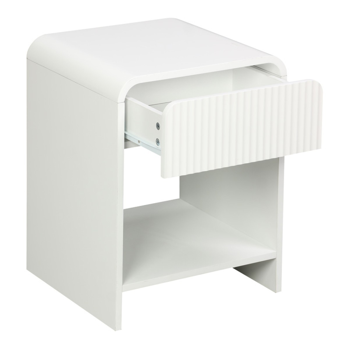 Κομοδίνο Zeplen pakoworld MDF σε λευκή απόχρωση 40x40x53εκ