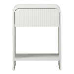 Κομοδίνο Zeplen pakoworld MDF σε λευκή απόχρωση 40x40x53εκ