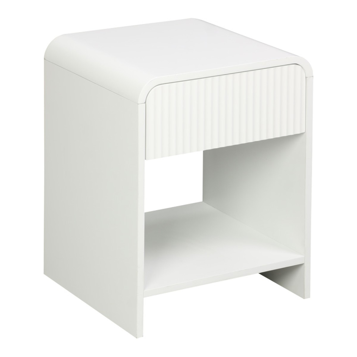 Κομοδίνο Zeplen pakoworld MDF σε λευκή απόχρωση 40x40x53εκ