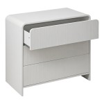 Συρταριέρα Zeplen pakoworld MDF σε λευκή απόχρωση 80x40x75εκ