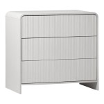 Συρταριέρα Zeplen pakoworld MDF σε λευκή απόχρωση 80x40x75εκ