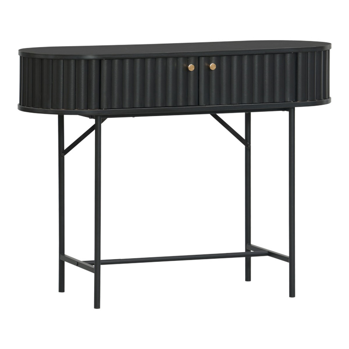 Κονσόλα Zakro pakoworld MDF-μέταλλο σε μαύρη απόχρωση 100x35x75εκ