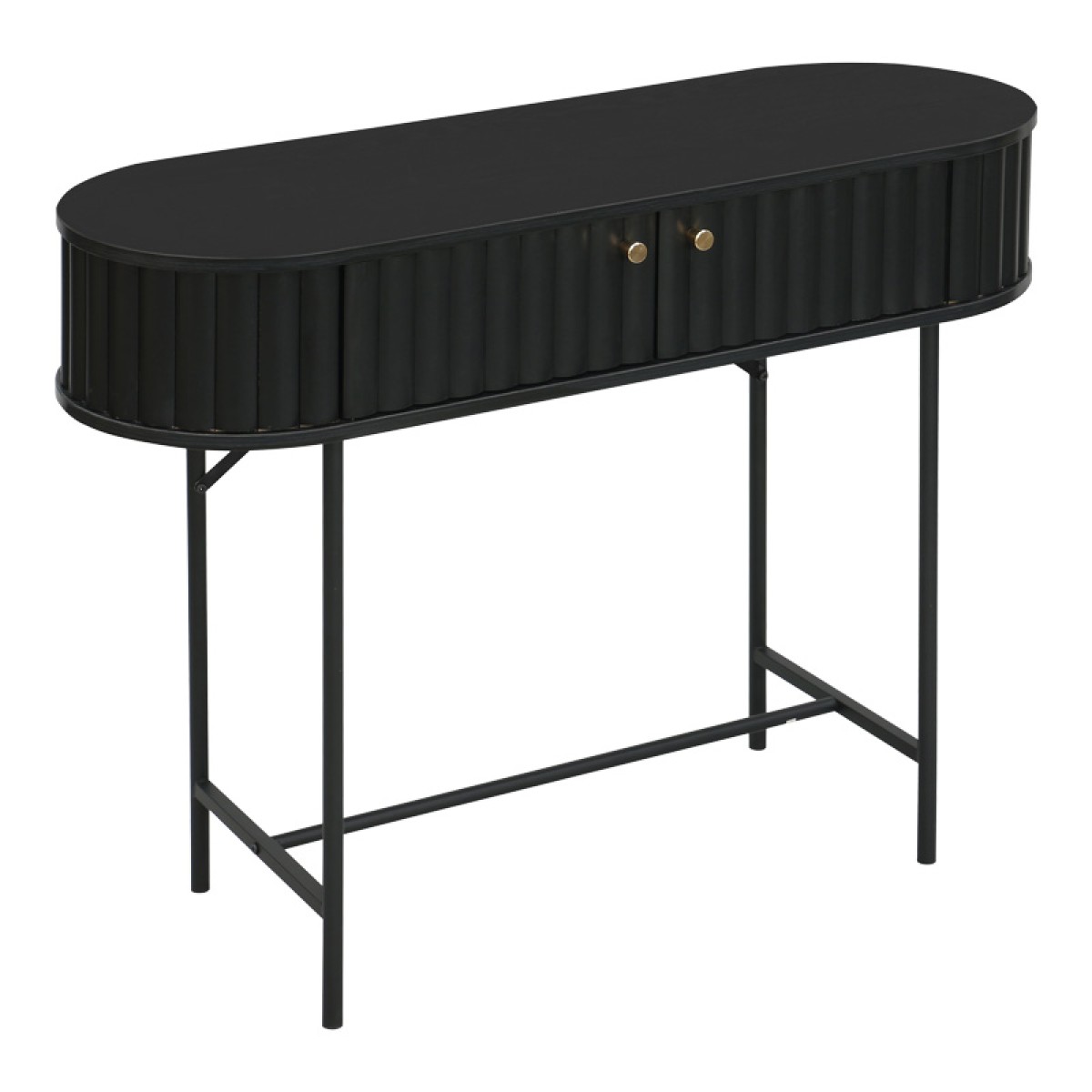 Κονσόλα Zakro pakoworld MDF-μέταλλο σε μαύρη απόχρωση 100x35x75εκ